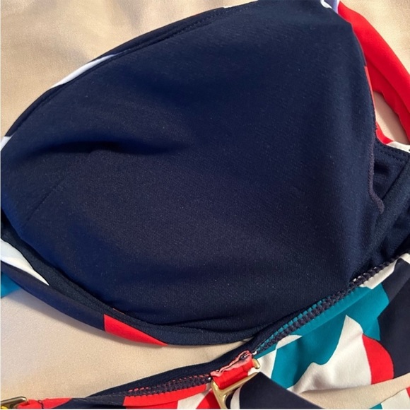 Cole Of California 2 Piece Bikini High Cut Bottom Twist Underwire Top Womens 14 - Picture 7 of 13